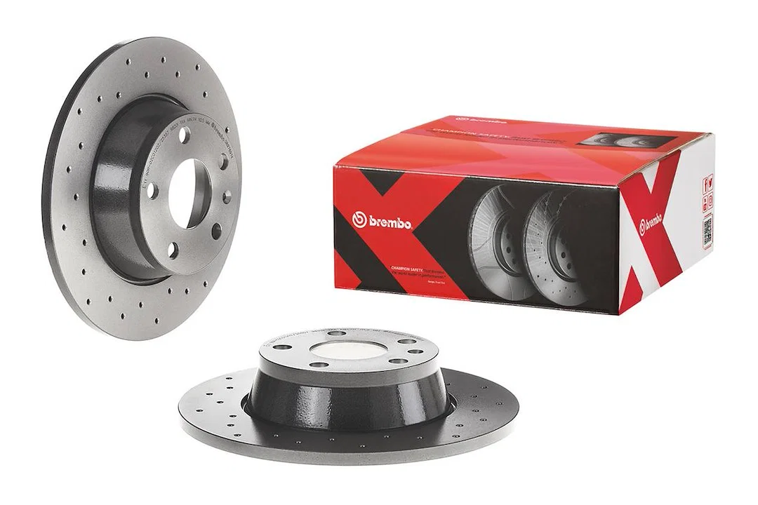 0897691XC02 – BREMBO Brake Rotor, Solid Cross Drilled One Piece Design Wheel Bolt Pattern 5 x 112 Millimeter 286 Mill...